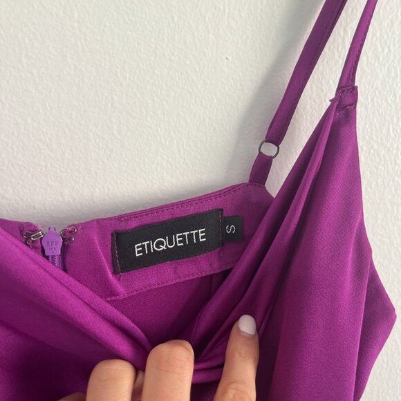 Etiquette Pink-Purple Slip Dress with Slit - Picture 5 of 5